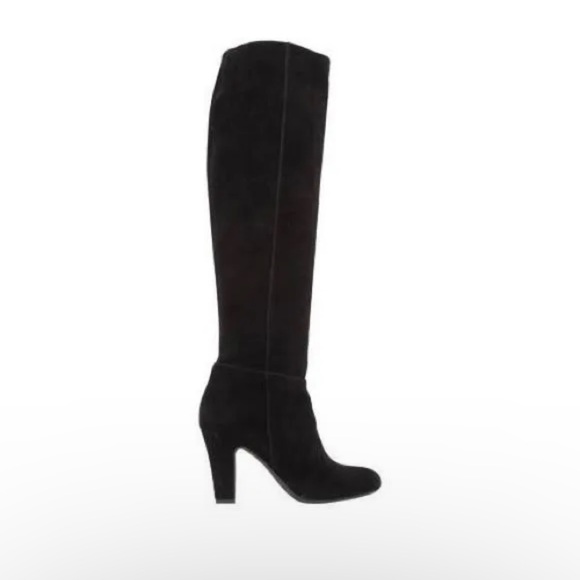 ✨SOLD✨Jessica Simpson Black Suede Knee-High Booties Womens Size 8 - Picture 2 of 12